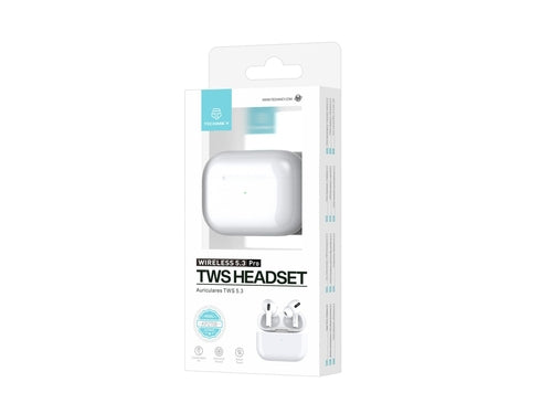 Techancy Tws Wireless Headset Pro White KP2708, Bluetooth 5.3,